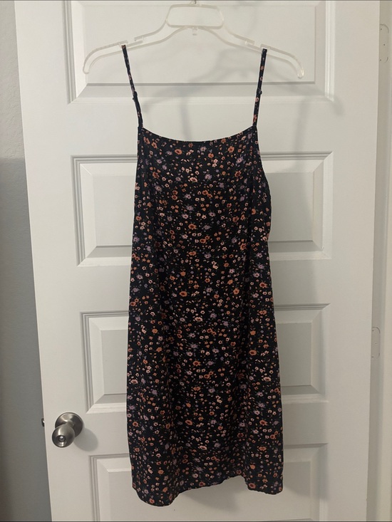 Vans Dresses & Skirts - Vans Skater Slip dress SZ XL black floral print  adjustable spaghetti straps